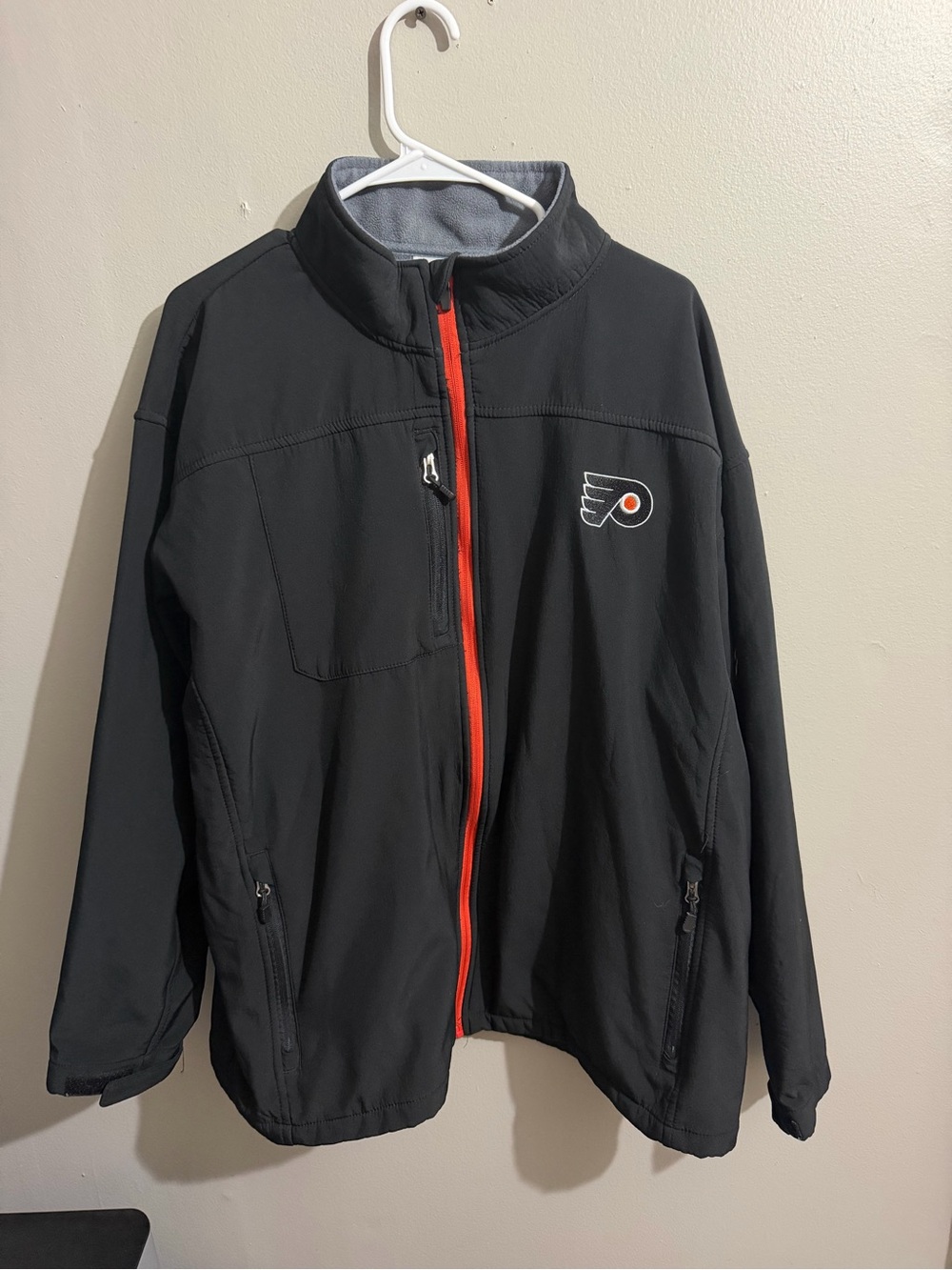 Philadelphia Flyers Reebok Y2K NHL Soft Shell Jacket Black Orange Size XXL